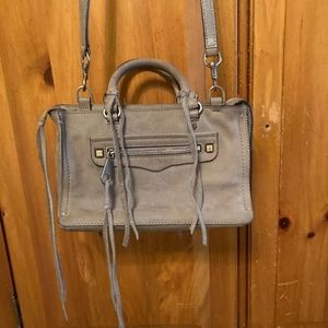 Rebecca Minkoff grey suede crossbody/satchel 9x6